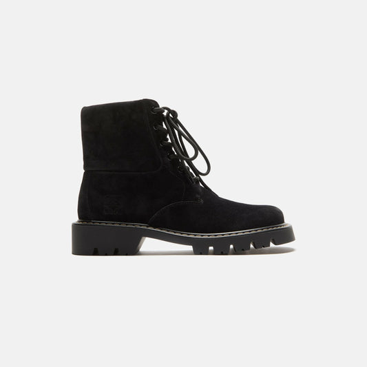 Loewe Sierra Combat Ankle Boot - Black / Medium Tabacco | Kith