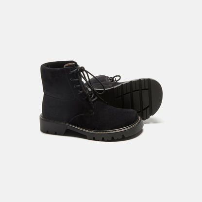 Loewe Sierra Combat Ankle Boot - Black / Medium Tabacco | Kith
