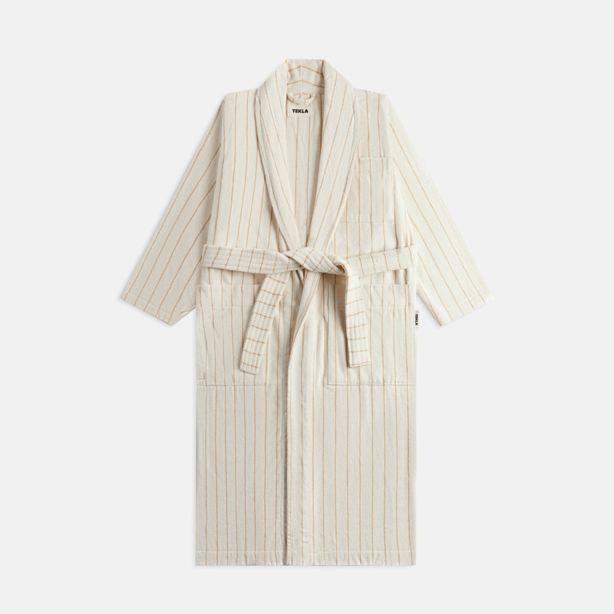 Tekla Classic Bathrobe - Sienna Stripes | Kith