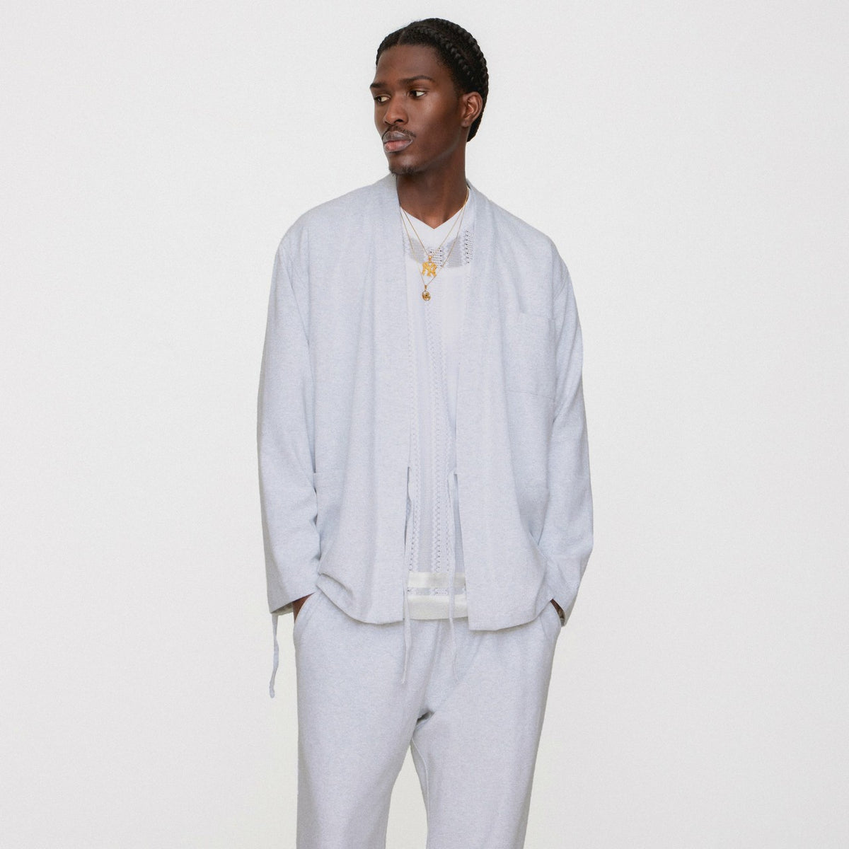 Kith Interlock Karter Gi - Light Heather Grey | Kith
