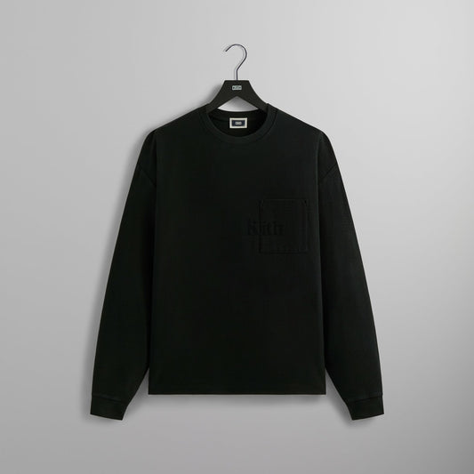 Kith Long Sleeve Quinn Tee - Black | Kith