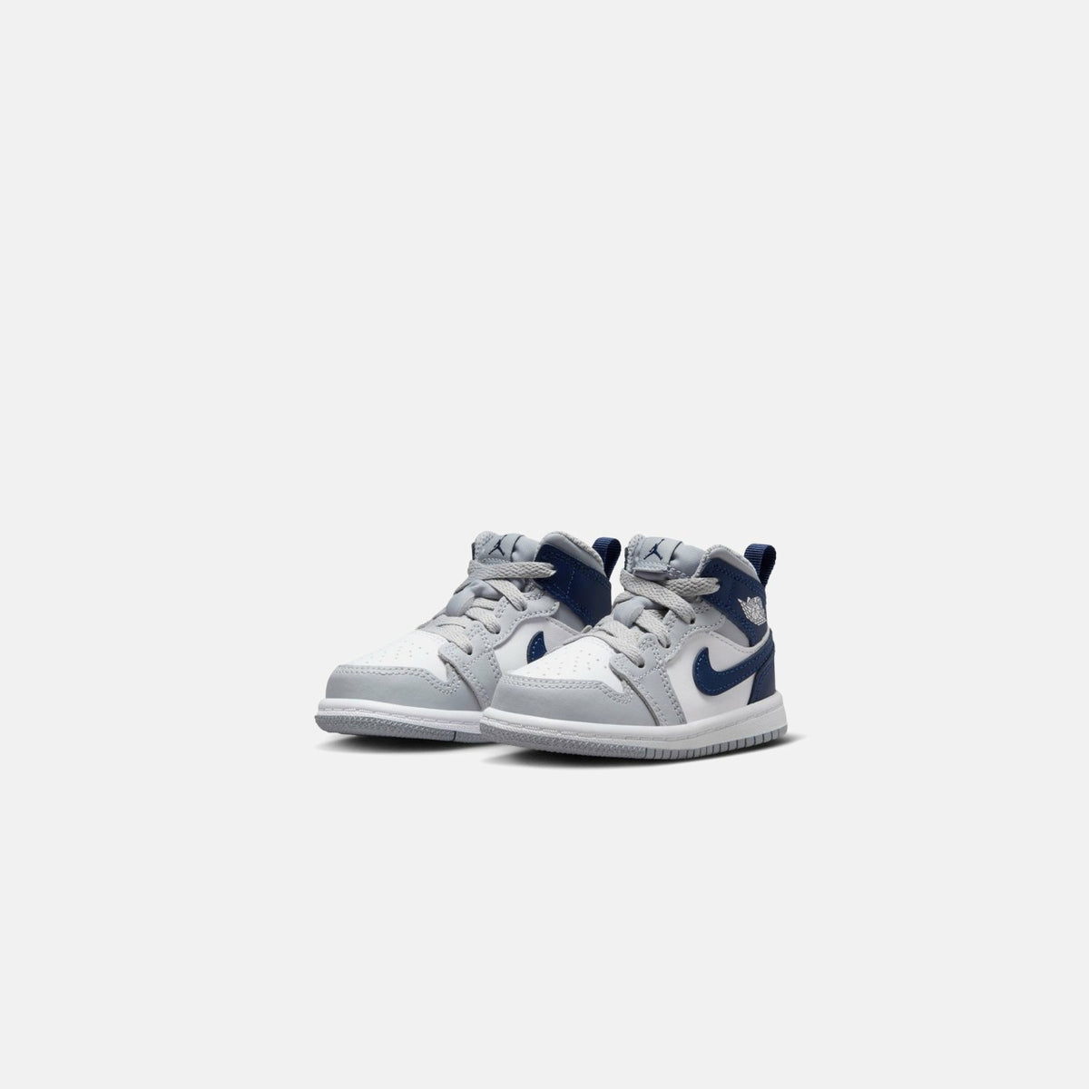 Jordan TD Air Jordan 1 Mid - White / Midnight Navy / Wolf Grey | Kith