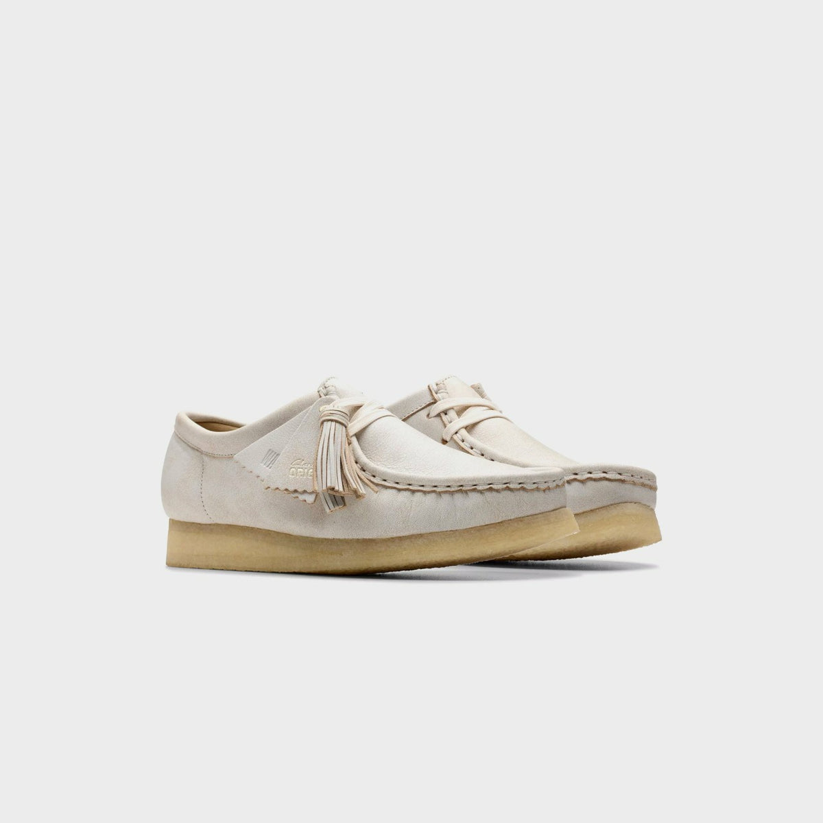 Clarks Wallabee - White Leather | Kith