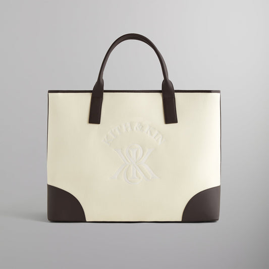 Kith Leather Trimmed Canvas Tote - Sandrift | Kith