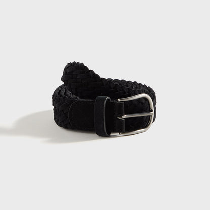 Anderson's Suede Woven Belt - Black | Kith