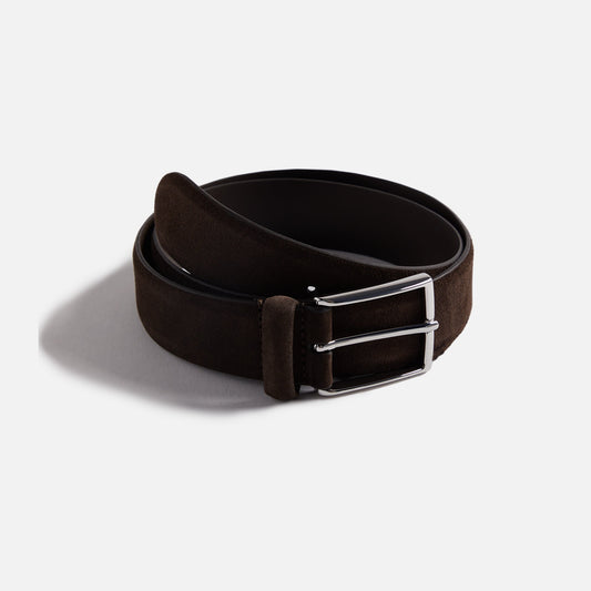 Anderson's Suede Semi Formal Belt - Dark Brown | Kith