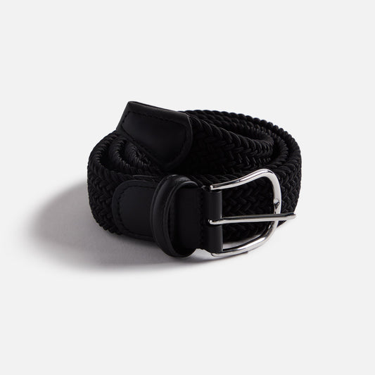 Anderson's Classic Stretch Woven Belt - Black | Kith