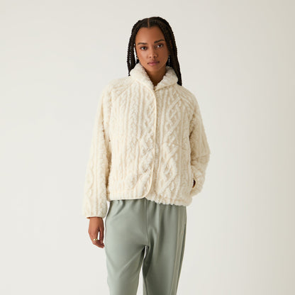 Kith Women Grayson Cable Sherpa Jacket - Sandrift | Kith