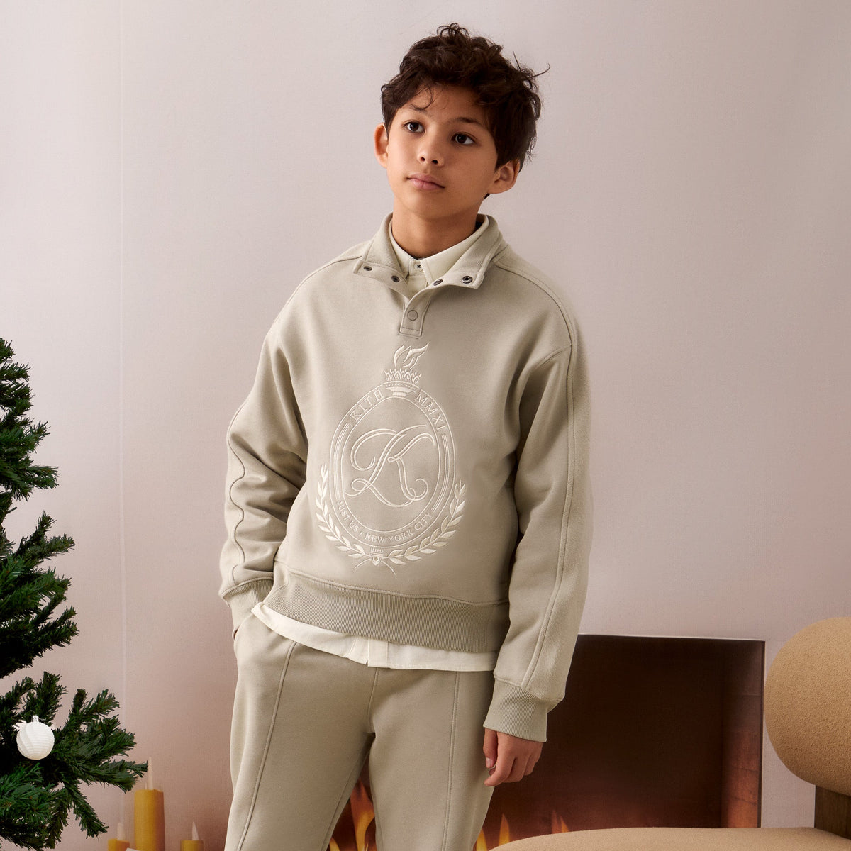 Kith Kids Hunter Pullover - Plaster | Kith