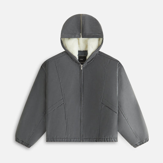 Kith Women Nylas Microsuede Zip Hooded Bomber - Asteroid | Kith