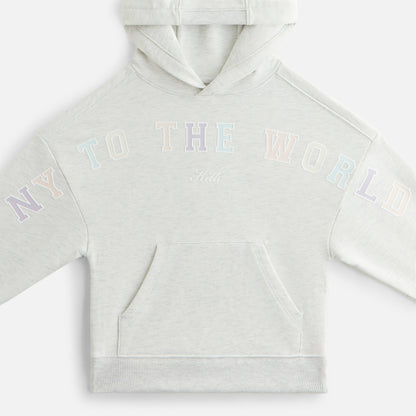 Kith Kids New York to the World Hoodie - Light Heather Grey | Kith