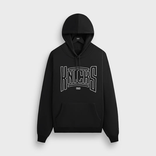 Kith for the New York Knicks Arched Vintage Nelson Hoodie - Black | Kith