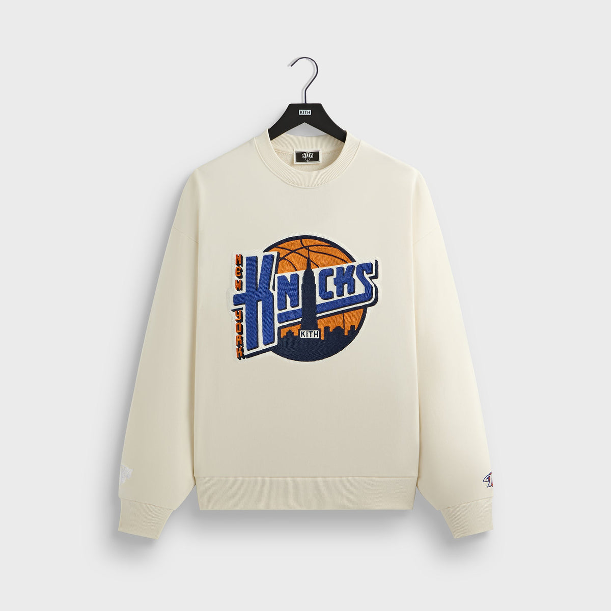 Kith for the New York Knicks City Vintage Nelson Crewneck - Sandrift | Kith