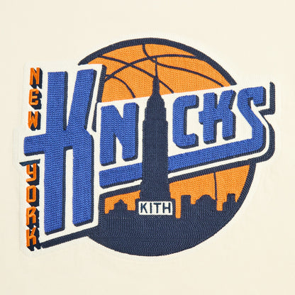 Kith for the New York Knicks City Vintage Nelson Crewneck - Sandrift | Kith