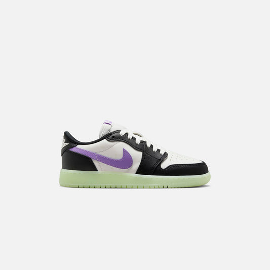 Jordan GS Air Jordan 1 Retro Low OG - Black / Black Raspberry / Volt T | Kith