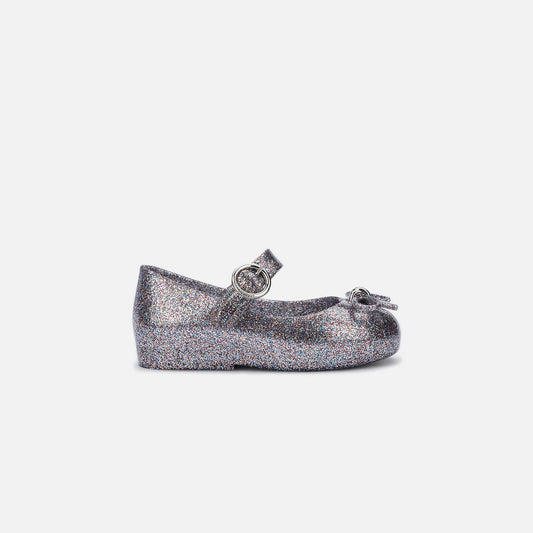 Melissa Mini Sweet Love Flat BB - Silver Glitter | Kith