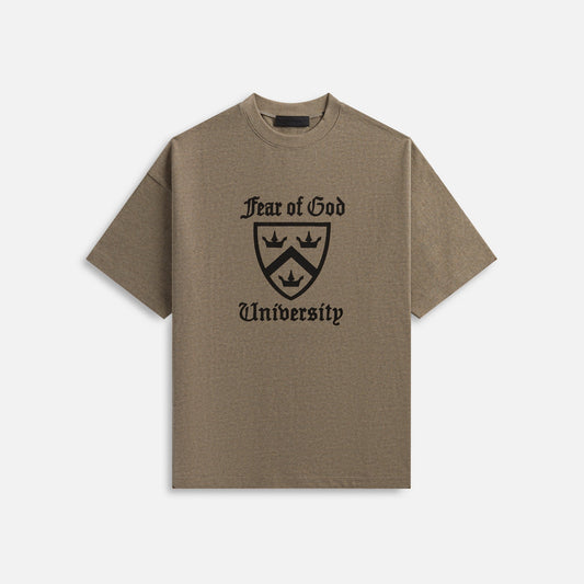 Essentials Heavy Crewneck Tee - Heather Grey | Kith