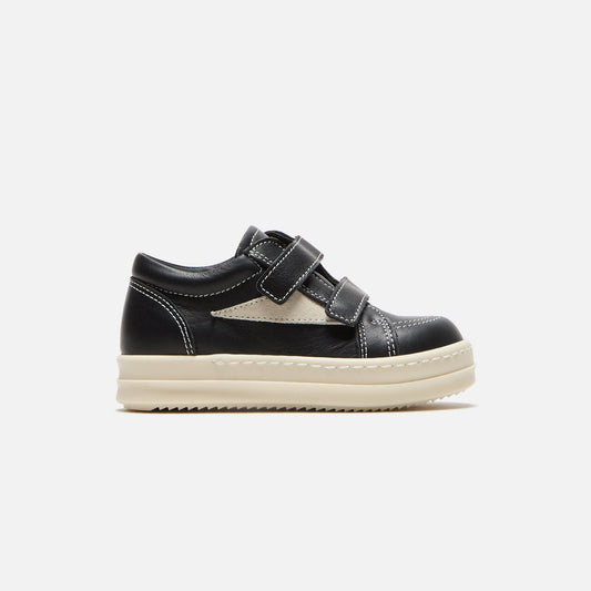Rick Owens Baby Vintage Sneakers - Scarpe In Pelle Black / Milk / Milk | Kith