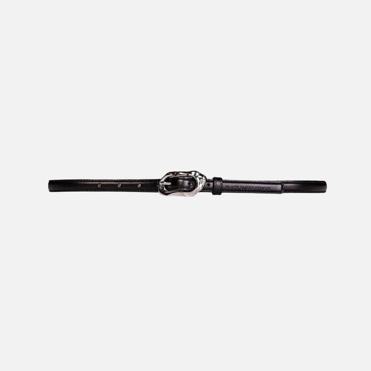 Black Suede Studio Greca Leather Belt - Black | Kith