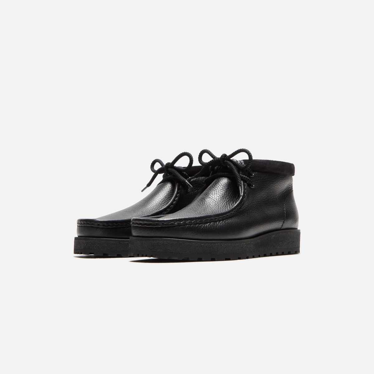 Clarks Wallabee Scout - Black Leather | Kith