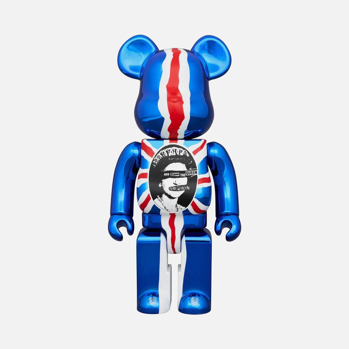 Medicom Toy BE@RBRICK Sex Pistols "God Save The Queen" Chrome Ver. 100 | Kith