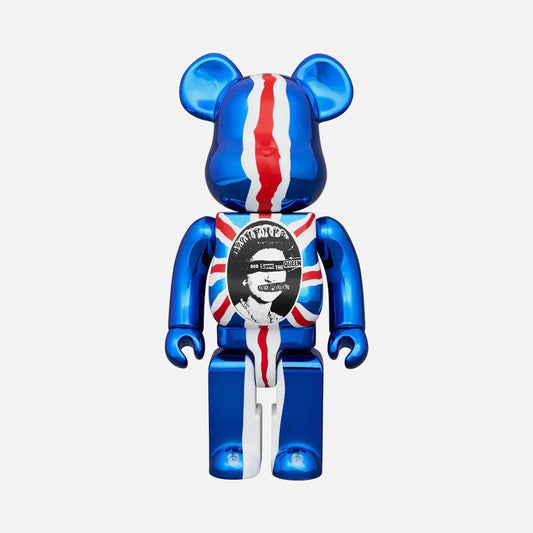 Medicom Toy BE@RBRICK Sex Pistols "God Save The Queen" Chrome Ver. 100 | Kith