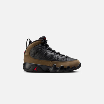 Jordan GS Air Jordan 9 Retro - Black / Light Olive / Varsity Red | Kith