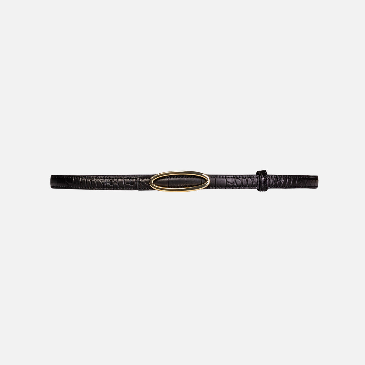 Black Suede Studio Melodie Belt - Black / Gold Hardware | Kith