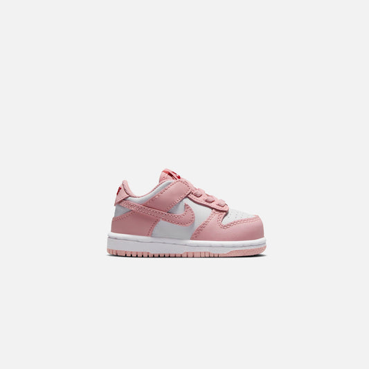 Nike TD Dunk Low - White / Pink Glaze / Pomegranate | Kith