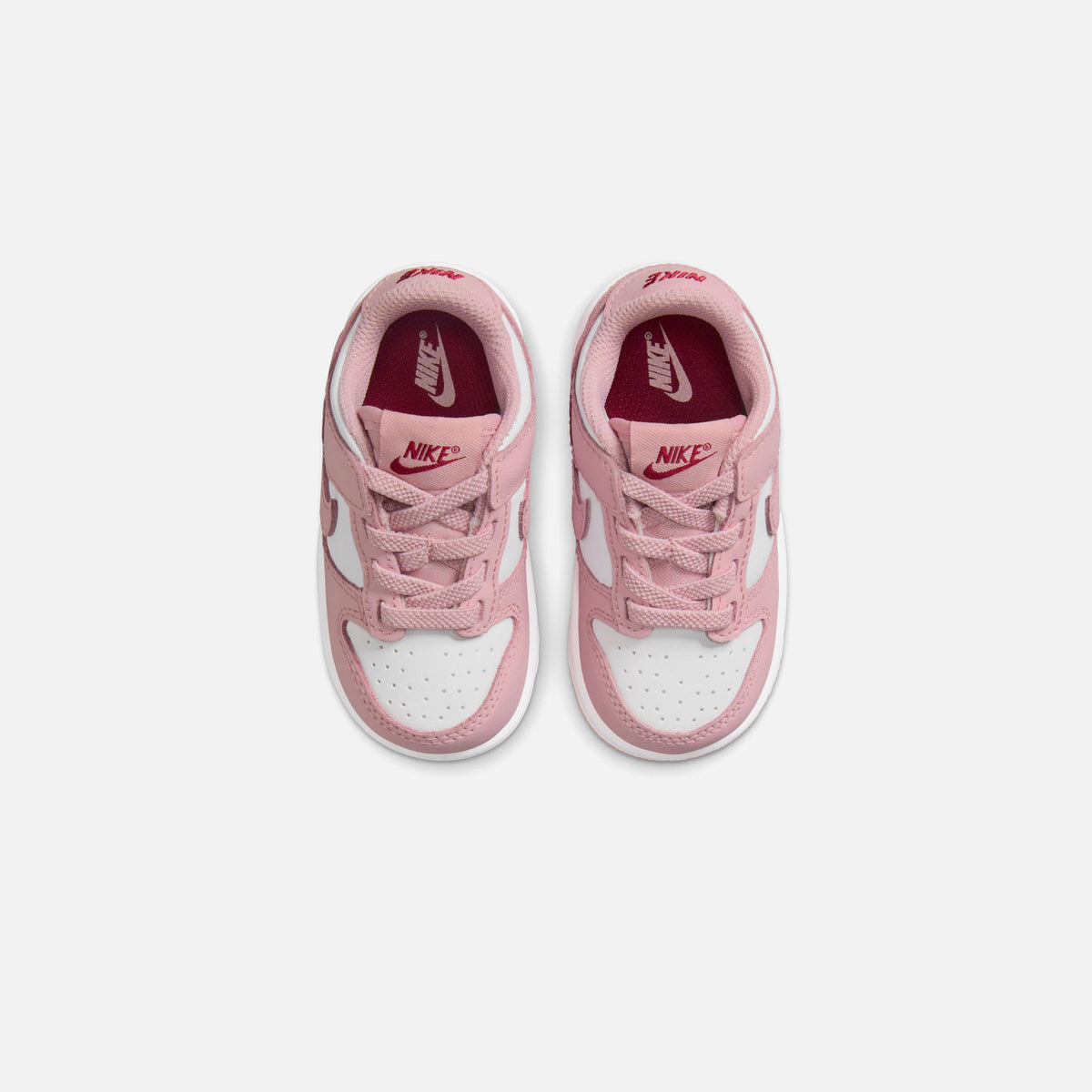 Nike TD Dunk Low - White / Pink Glaze / Pomegranate | Kith