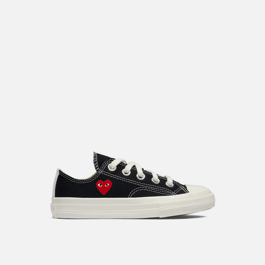 Comme Des Garçons Play x Converse Kids Chuck 70 Low Top - Black | Kith