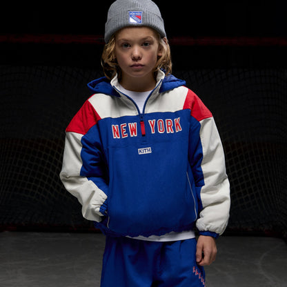 Kith Kids for the New York Rangers Quarter Zip Anorak - Cyclone | Kith