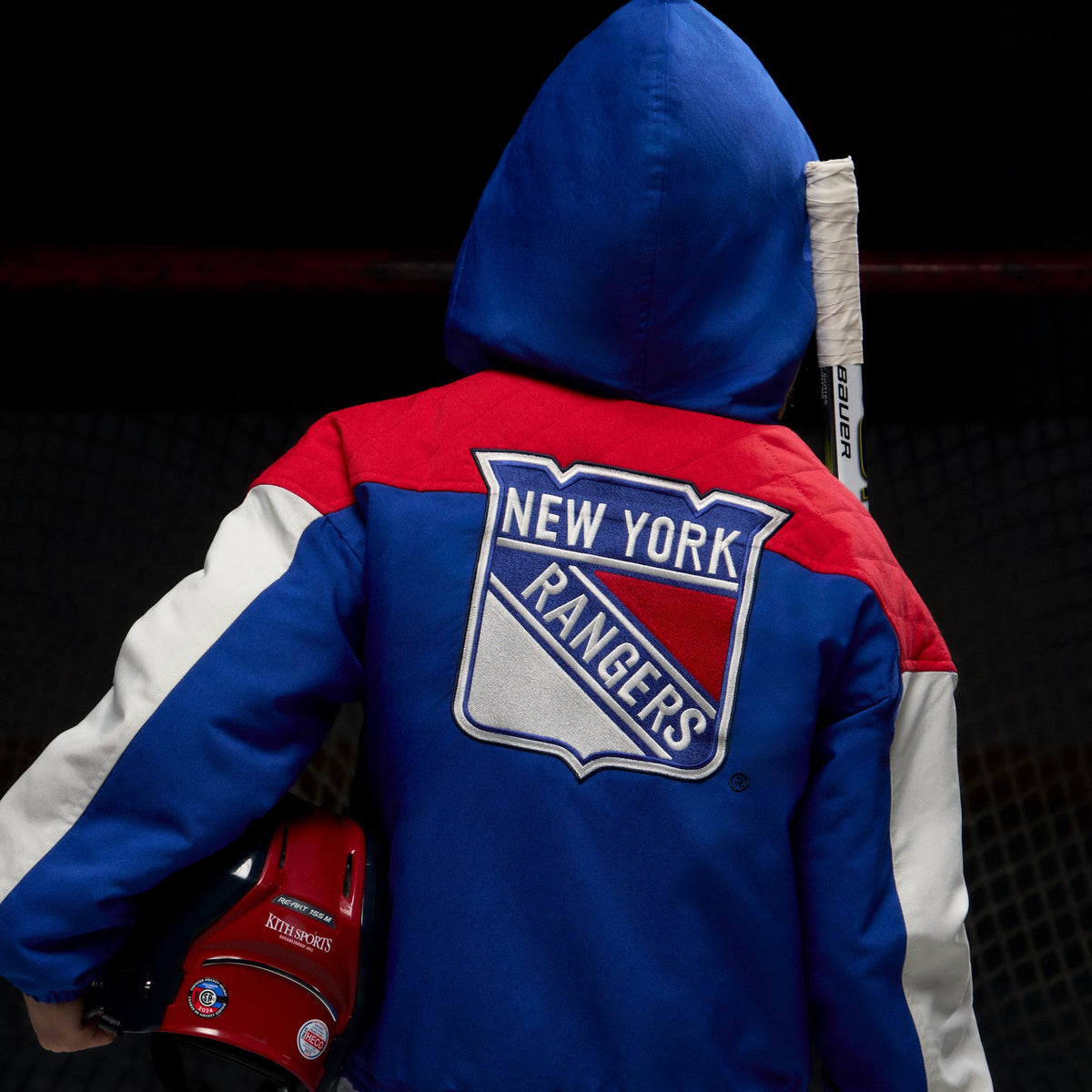 Kith Kids for the New York Rangers Quarter Zip Anorak - Cyclone | Kith