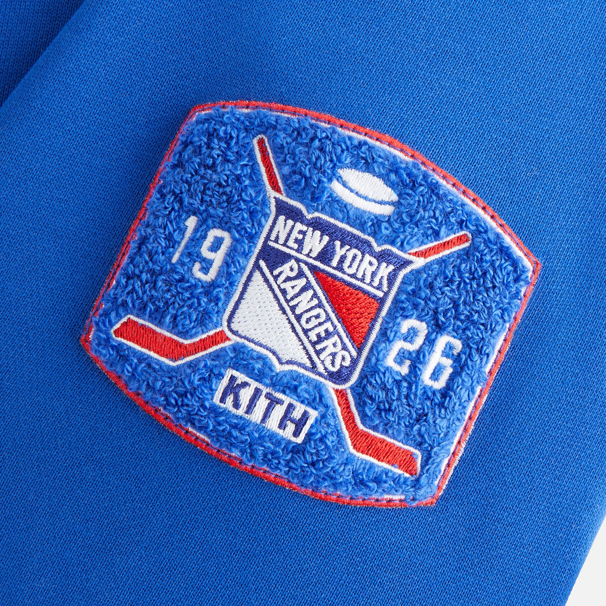 Kith Kids for the New York Rangers Skewed Nelson Crewneck - Cyclone | Kith