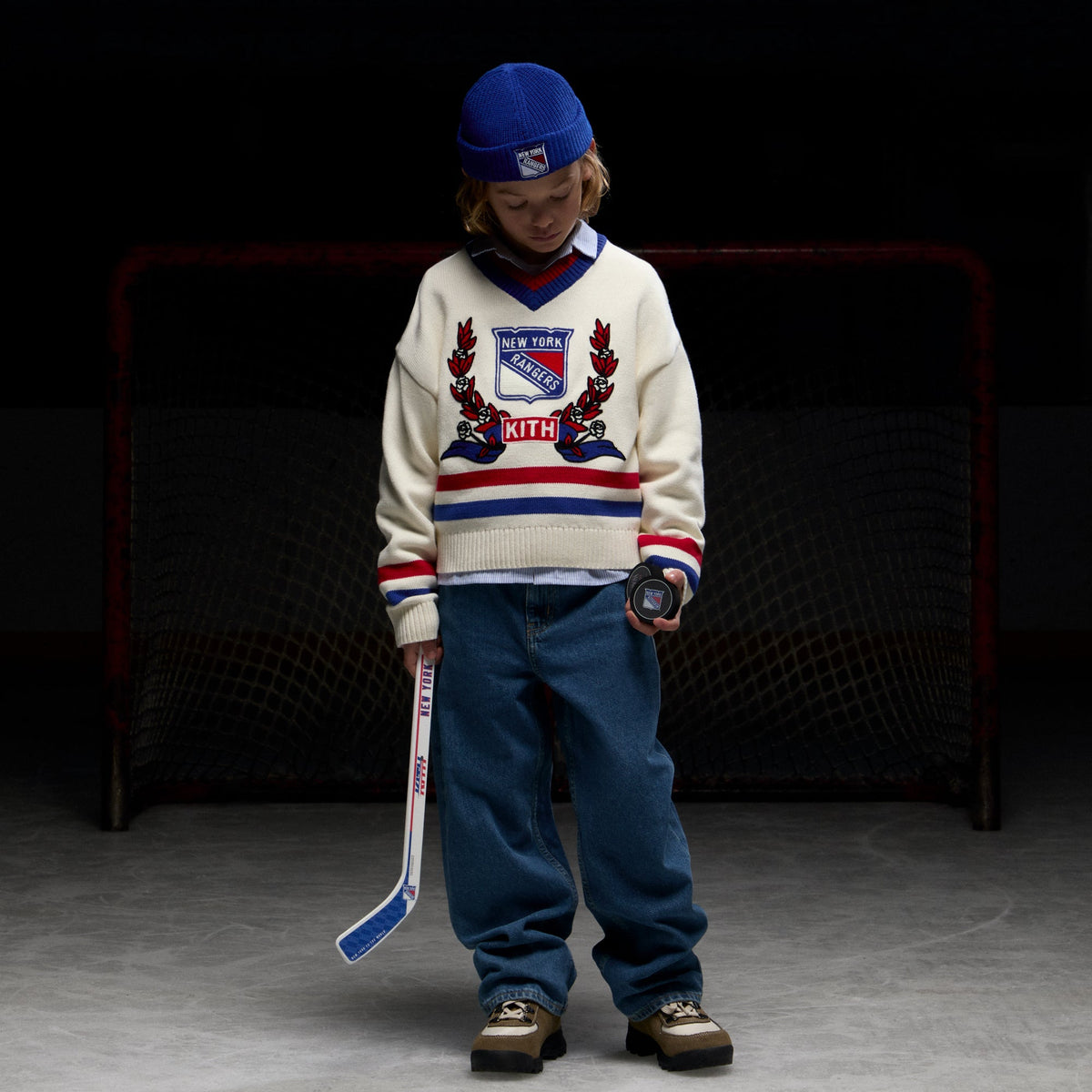 Kith Kids & '47 for the New York Rangers Brand Mia Beanie - Cyclone | Kith