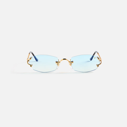 Vintage Frames Aspen Drill Mount 24KT Gold - Blue | Kith