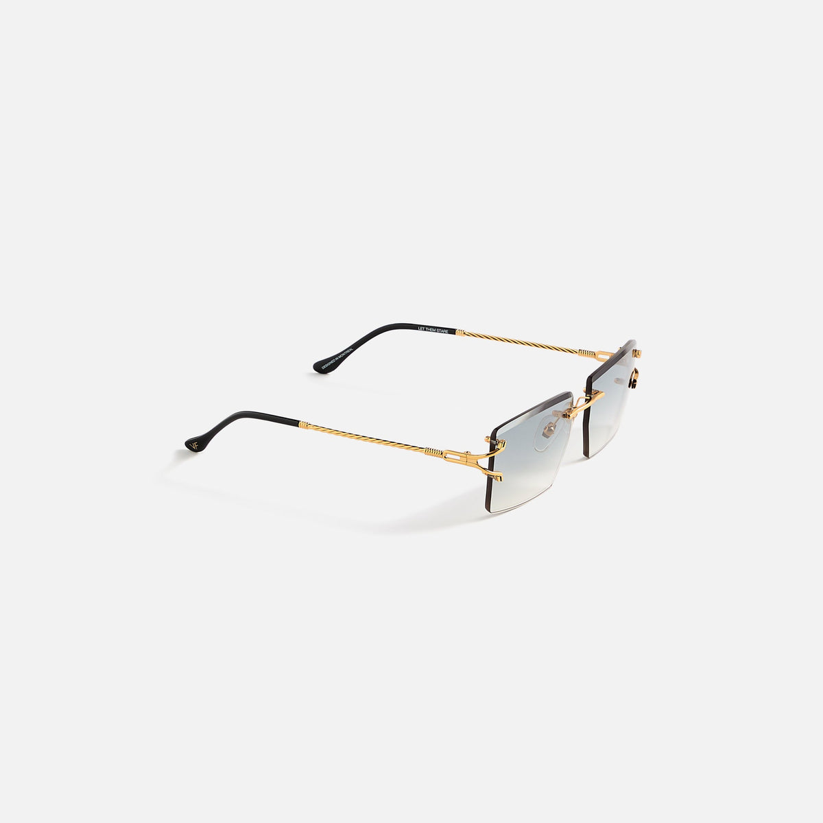 Vintage Frames Icon Drill Mount 24kt Yellow Gold - Blue | Kith