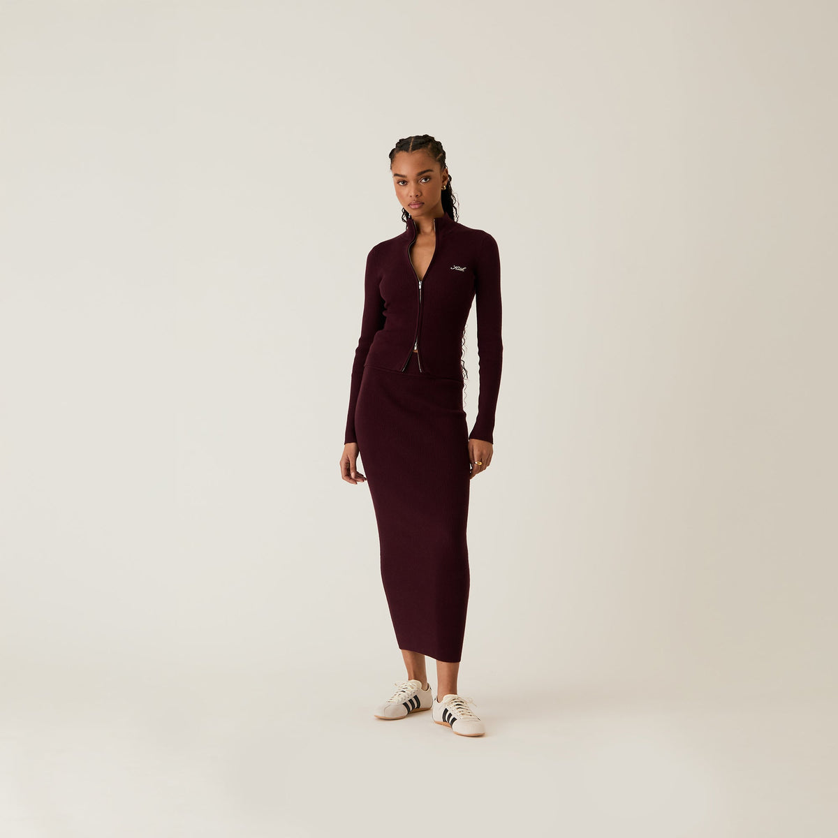 Kith Women Arys Rib Maxi Skirt - Magma | Kith