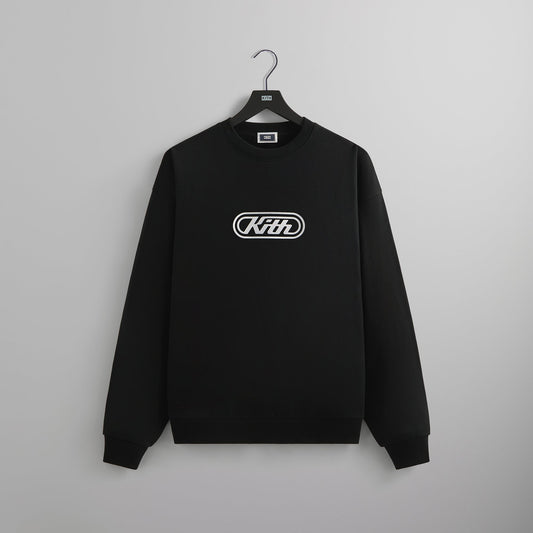 Kith Vortex Logo Nelson Crewneck - Black | Kith