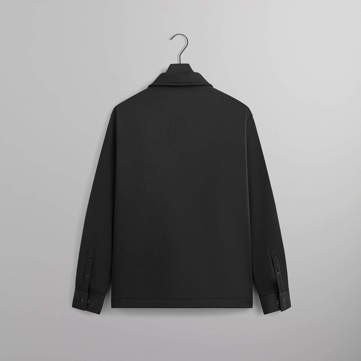 Kith Long Sleeve Boxy Collared Overshirt - Black | Kith