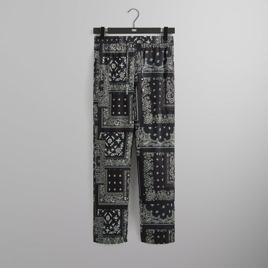 Kith Washed Cotton Bandana Barrow Pant - Black | Kith