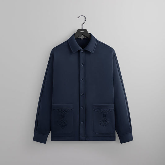 Kith Long Sleeve Boxy Collared Overshirt - Nocturnal | Kith