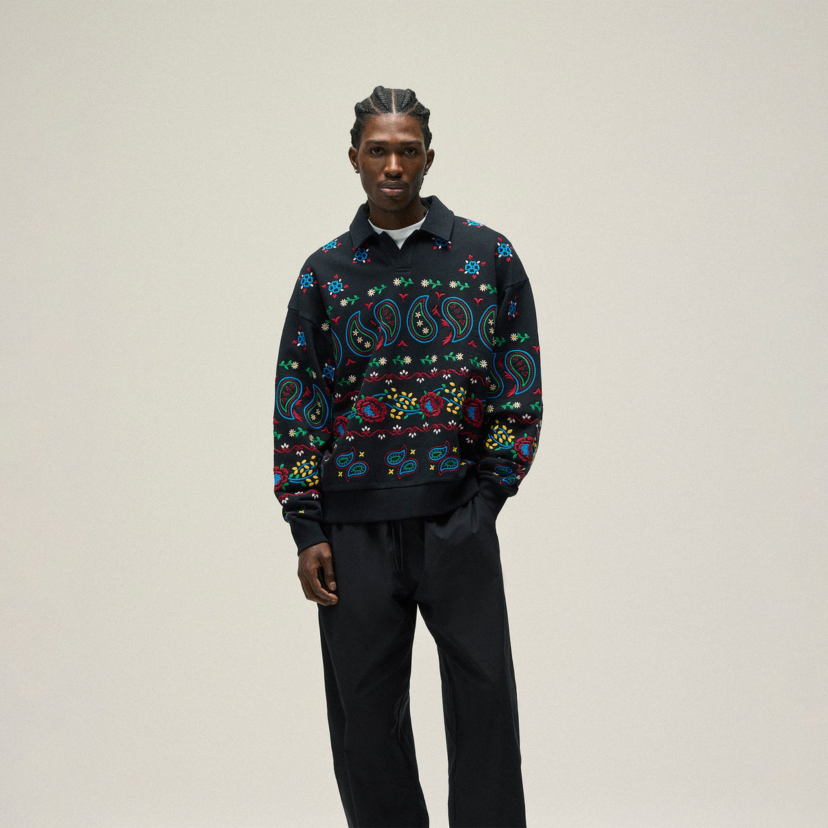 Kith Nelson Collared Overshirt - Black | Kith