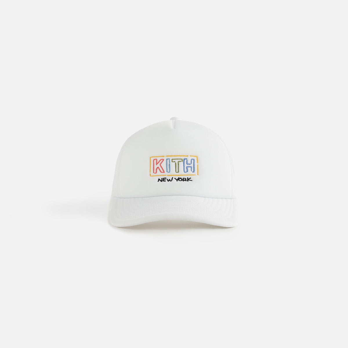 Kith Kids New York Classic Logo Trucker Cap - White | Kith