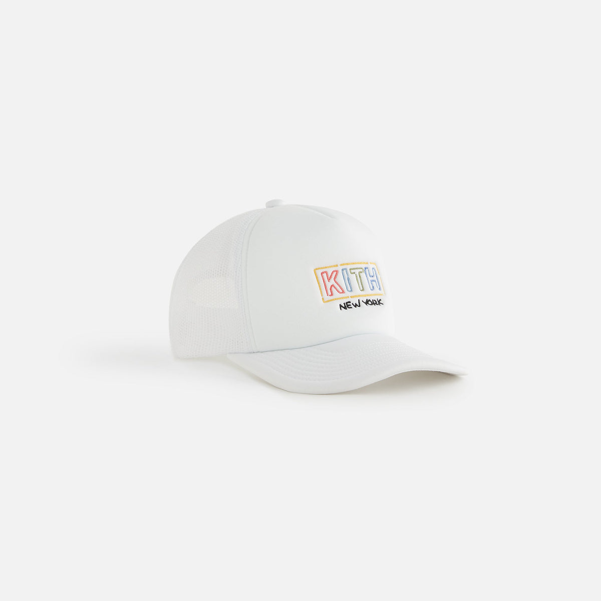 Kith Kids New York Classic Logo Trucker Cap - White | Kith