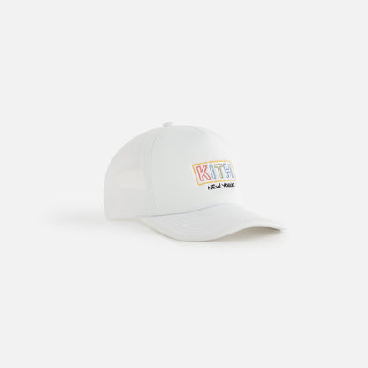 Kith Kids New York Classic Logo Trucker Cap - White | Kith