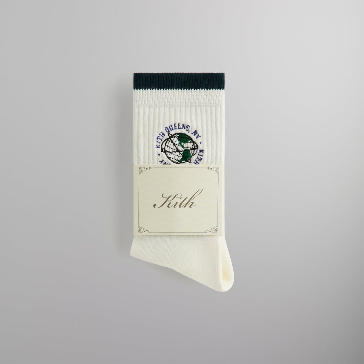 Kith Embroidered Globe Crew Sock - Silk | Kith