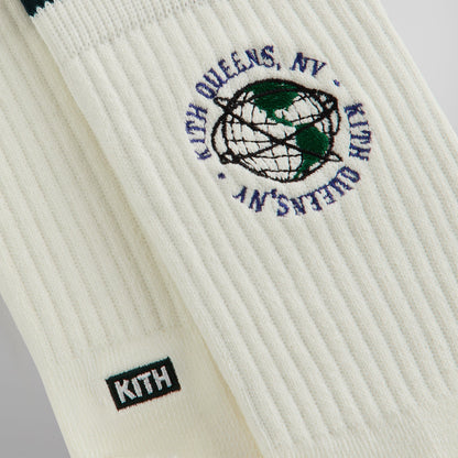 Kith Embroidered Globe Crew Sock - Silk | Kith