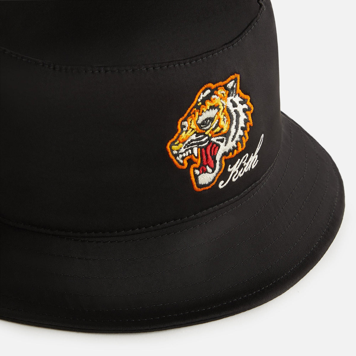 Kith Kids Satin Tiger Souvenier Bucket Hat - Black | Kith
