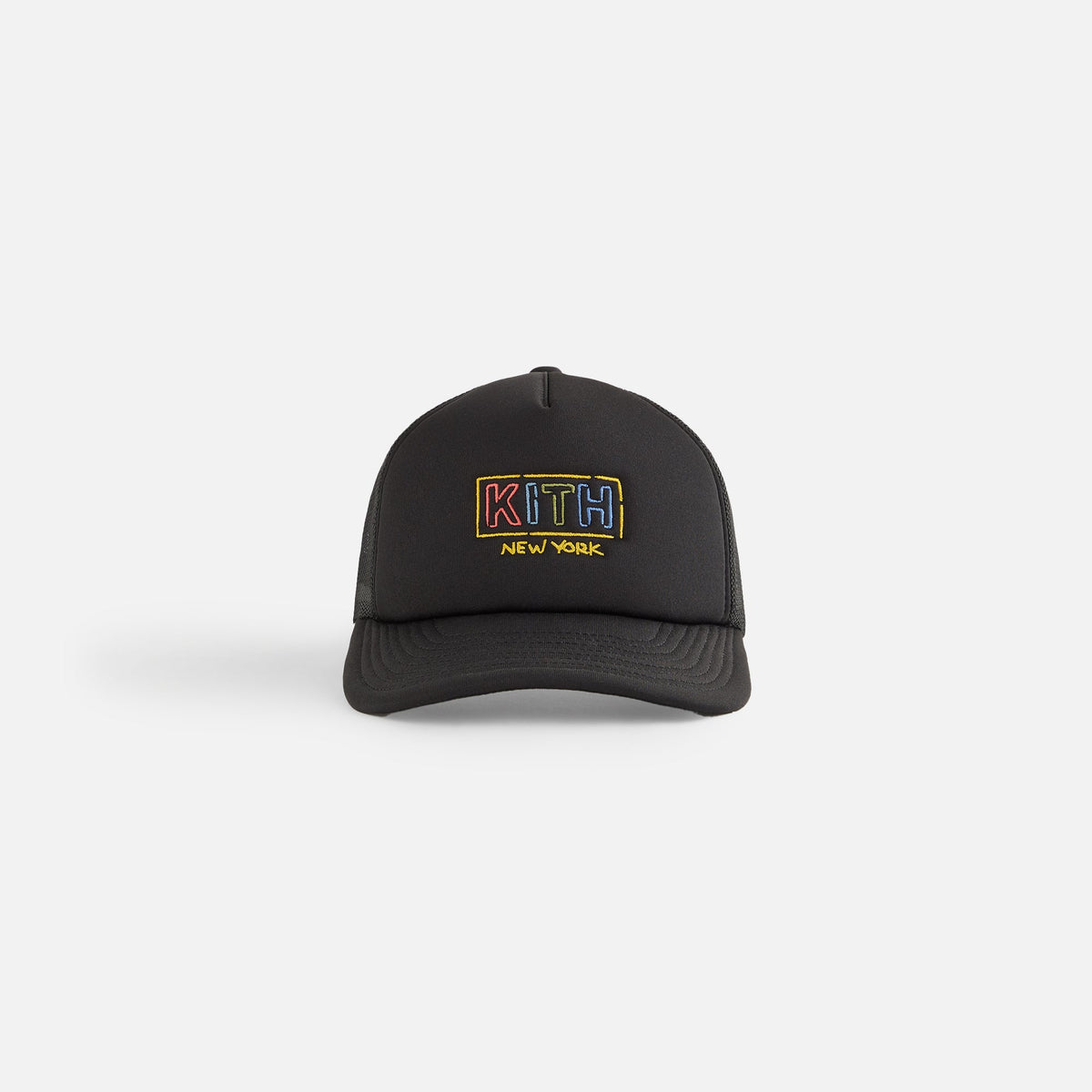 Kith Kids New York Classic Logo Trucker Cap - Black | Kith
